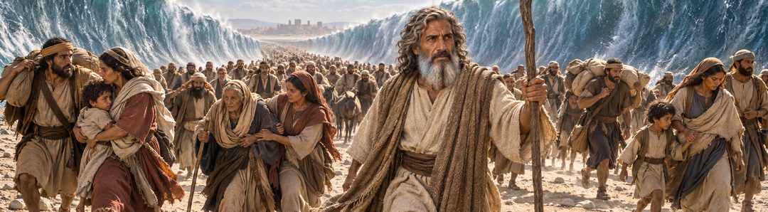 Illustratie bij: De uittocht als voorafschaduwing van Christus’ bevrijding.