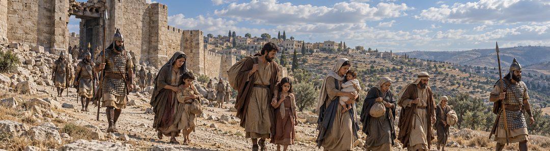 Illustratie bij: Samaria wordt door Assyrië weggevoerd.