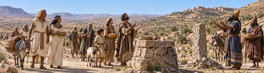 Illustratie bij: Egypte, Assyrië en Israël dienen samen de HEERE.