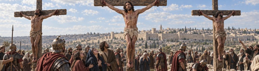 Illustratie bij: Christus sterft voor mensen die nog zondaars zijn.