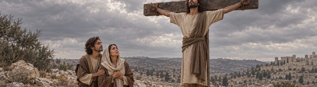 Illustratie bij: Jezus beveelt Zijn geest in de handen van de Vader.