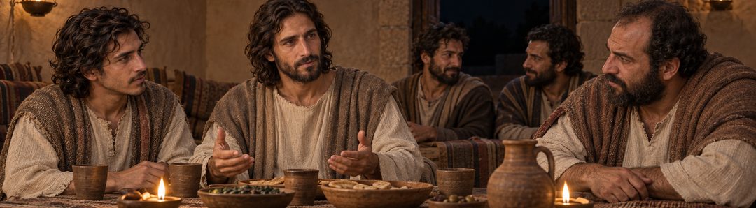 Illustratie bij: Jezus geeft het nieuwe gebod.