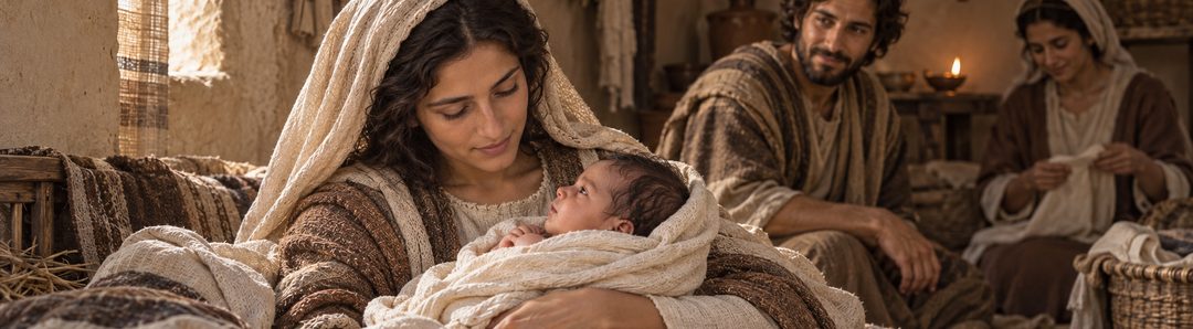 Illustratie bij: Maria ontvangt Jezus als Zoon van God.