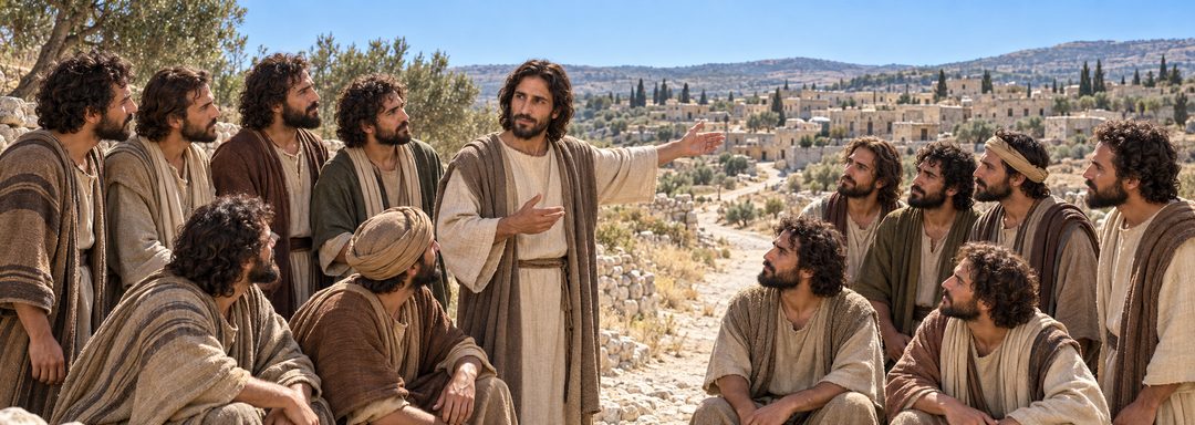 Illustratie bij: Jezus zendt de twaalf uit zonder reisvoorraad.