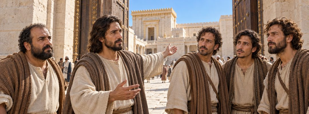 Illustratie bij: Jezus voorzegt de verwoesting van de tempel.