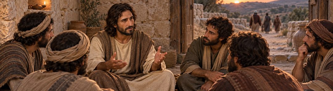 Illustratie bij: Jezus vertrouwt Zijn trouwe discipelen de koninkrijksgeheimen toe.