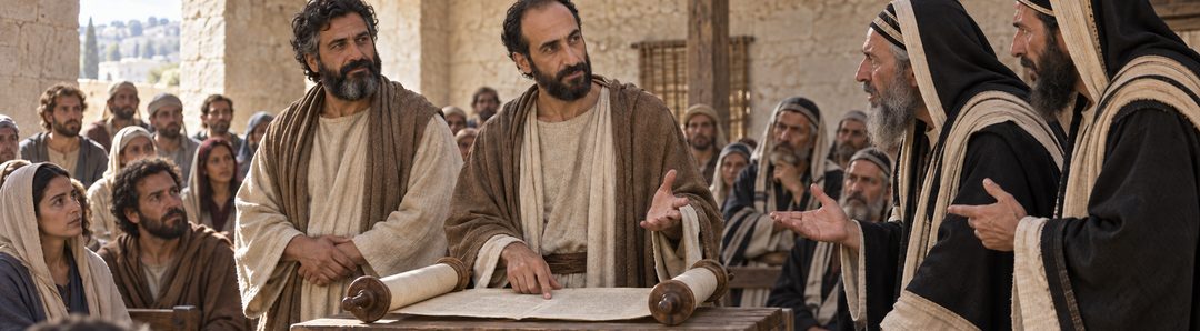 Illustratie bij: Synagogeleiders bestrijden Paulus’ uitleg over Jezus.