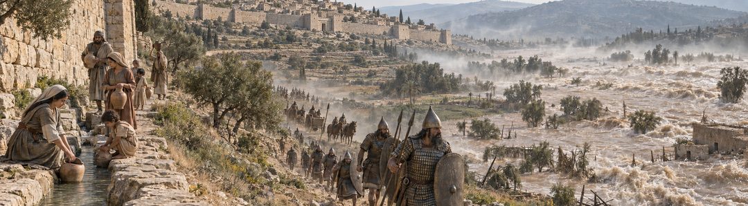 Illustratie bij: Siloahs zachte water tegenover Assyriës vloed.