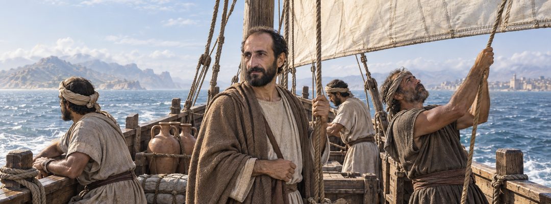 Illustratie bij: Paulus vaart langs Cyprus naar Tyrus.