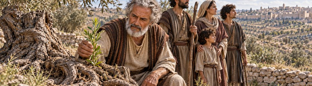 Illustratie bij: De Messias groeit als loot uit de stronk van Isaï.