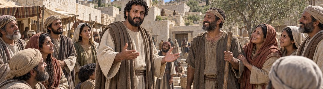 Illustratie bij: Filippus verkondigt het evangelie in Samaria.