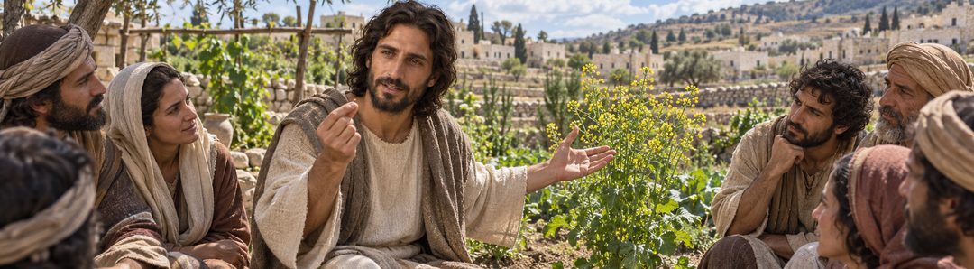 Illustratie bij: Jezus vergelijkt Gods Koninkrijk met groeiende invloed.