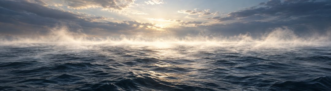 Illustratie bij: De Geest van God zwevend boven het water.