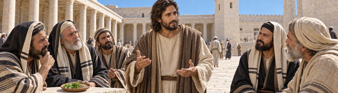 Illustratie bij: Jezus spreekt over recht, barmhartigheid en trouw.