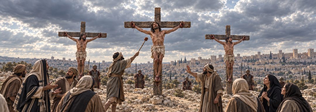 Illustratie bij: De omstanders denken dat Jezus om Elia roept.