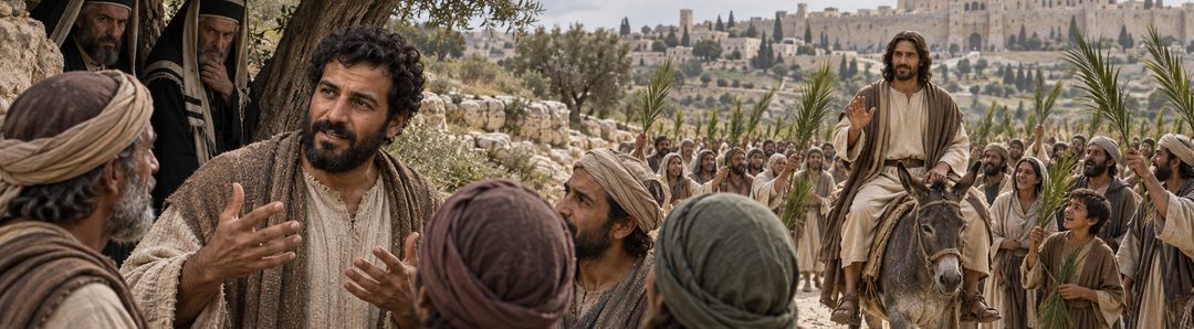 Illustratie bij: Lazarus wordt een doelwit terwijl Jezus Jeruzalem nadert.