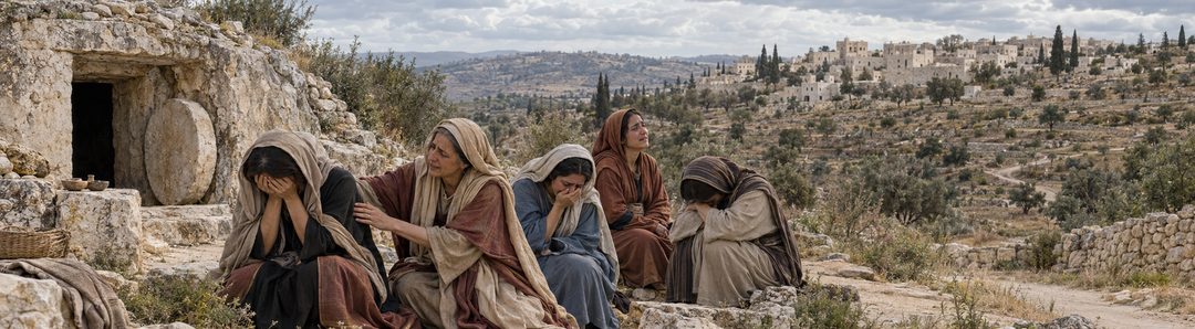 Illustratie bij: Moeders bij Bethlehem wenen om hun kinderen.