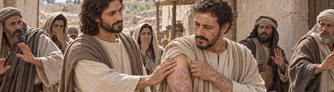 Illustratie bij: De reinheid van Jezus overwint onreinheid.