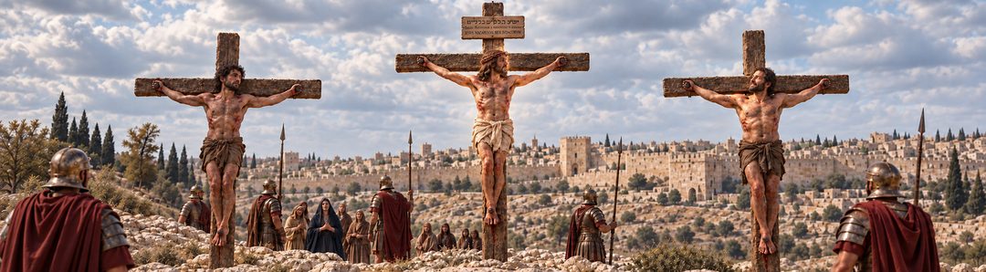 Illustratie bij: Jezus belooft de misdadiger het paradijs.