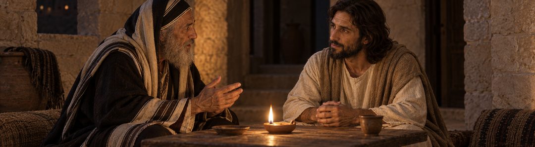 Illustratie bij: Nicodemus erkent Jezus als leraar van God.