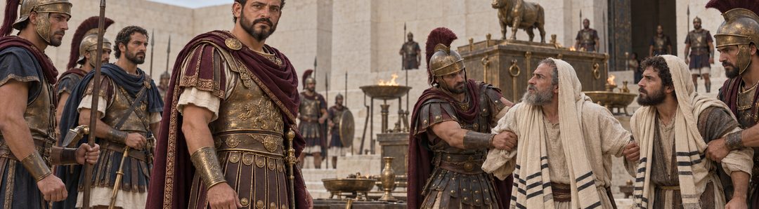 Illustratie bij: Antiochus vervolgt trouwe Joden.