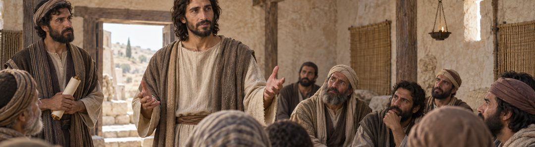 Illustratie bij: Jezus spreekt woorden vol genade in Nazareth.