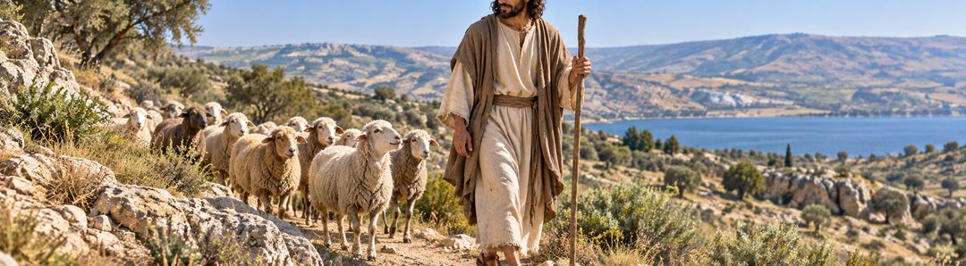 Illustratie bij: Jezus als de goede Herder.