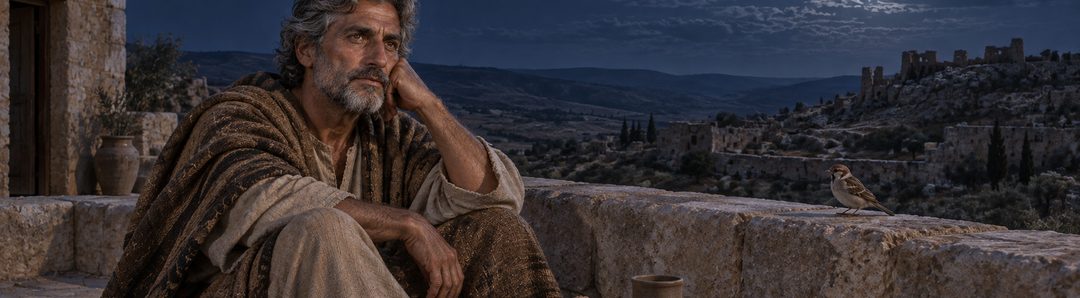 Illustratie bij: De eenzame bidder van Psalm 102.