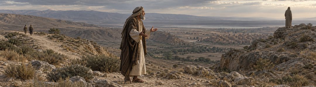 Illustratie bij: Abraham begint voor Sodom te pleiten.