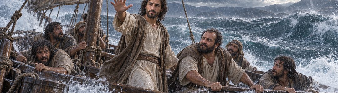 Illustratie bij: Jezus bestraft de woeste wind en zee.