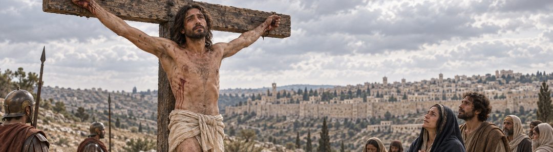 Illustratie bij: Christus draagt onze zonden op het kruis.