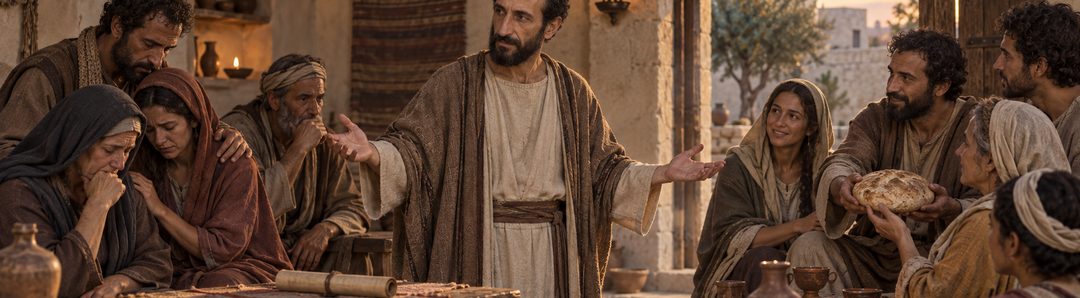 Illustratie bij: Adam en Christus als tegengestelde hoofden van de mensheid.