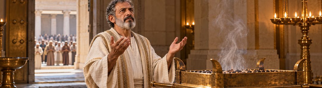 Illustratie bij: Zacharias bidt voor Israël terwijl de belofte begint.