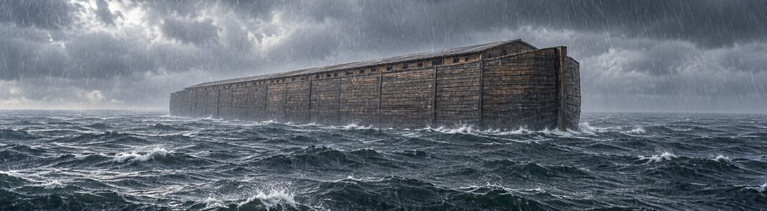 Illustratie bij: De wereld vergaat door het water van de zondvloed.