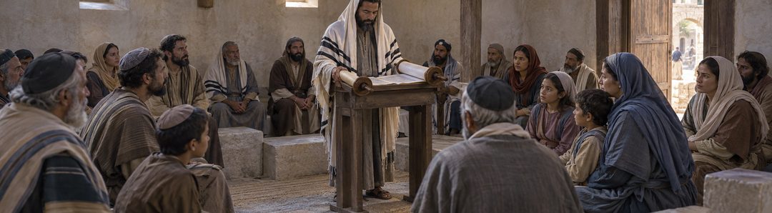 Illustratie bij: Mozes wordt iedere sabbat in de synagoge gelezen.