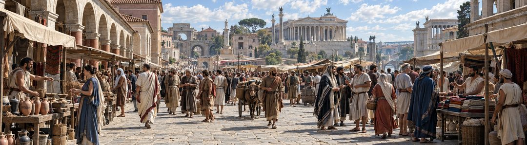 Illustratie bij: Rome als knooppunt van handel en ideeën.