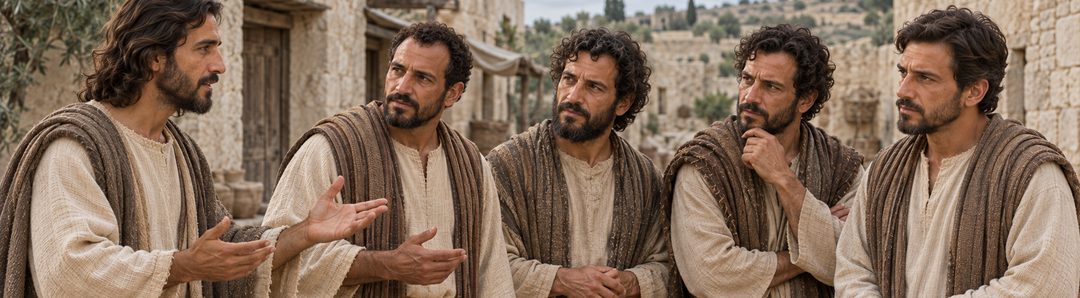 Illustratie bij: Filippus, Bartholomeüs, Thomas en Mattheüs.