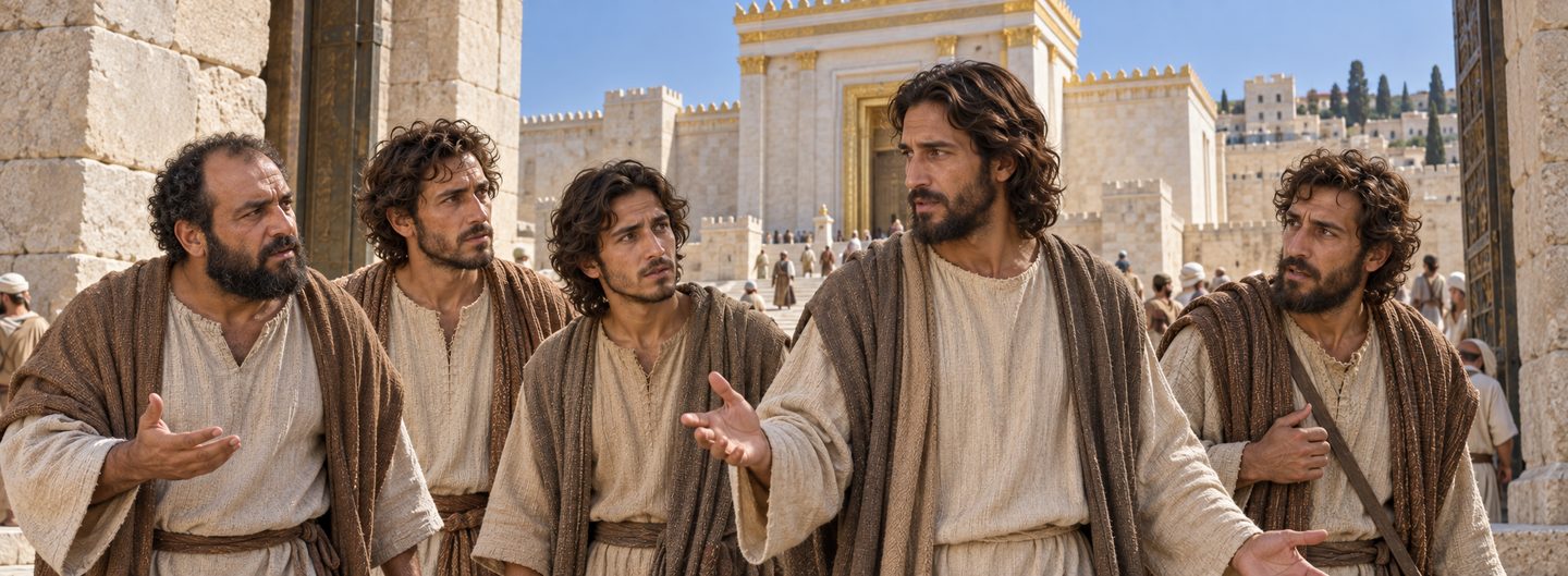 Illustratie bij: Jezus voorzegt de afbraak van de tempel.