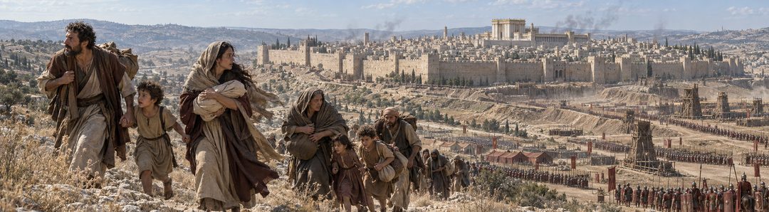 Illustratie bij: Jeruzalem omsingeld door Romeinse legers.