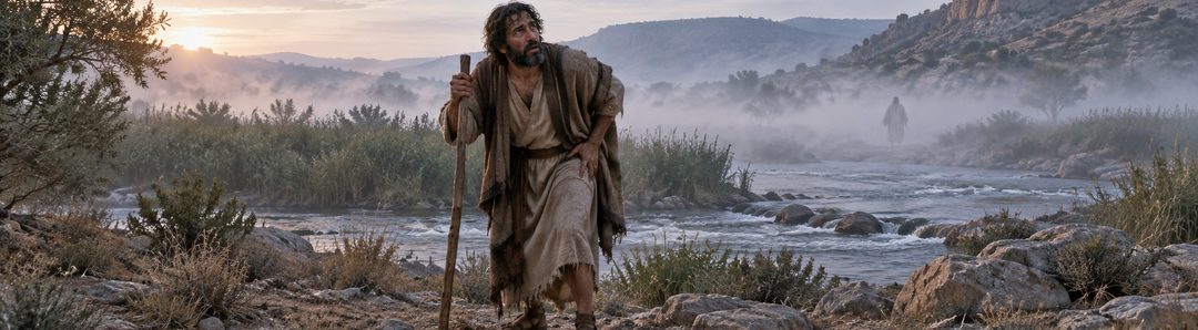 Illustratie bij: Jakob beseft dat de worstelaar een verschijning van God was.