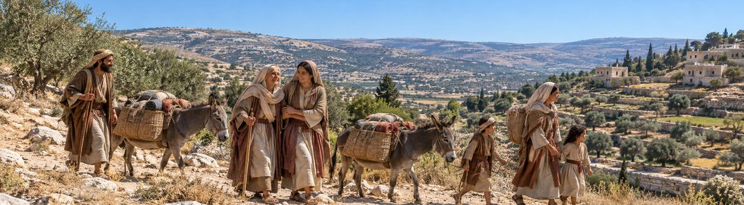 Illustratie bij: Israëlitische ballingen keren in vrede terug.