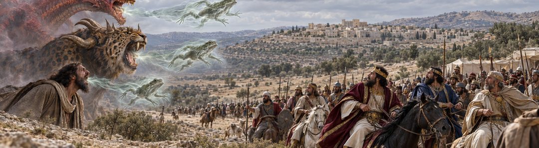 Illustratie bij: Onreine geesten verzamelen de koningen voor de strijd.