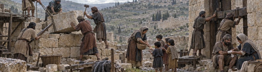 Illustratie bij: Jeruzalem herbouwd onder Gods zorg.