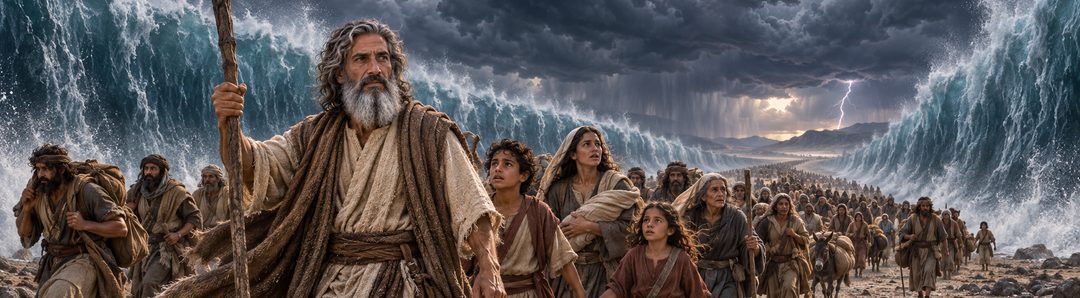Illustratie bij: Gods pad door de zee laat geen voetstappen na.