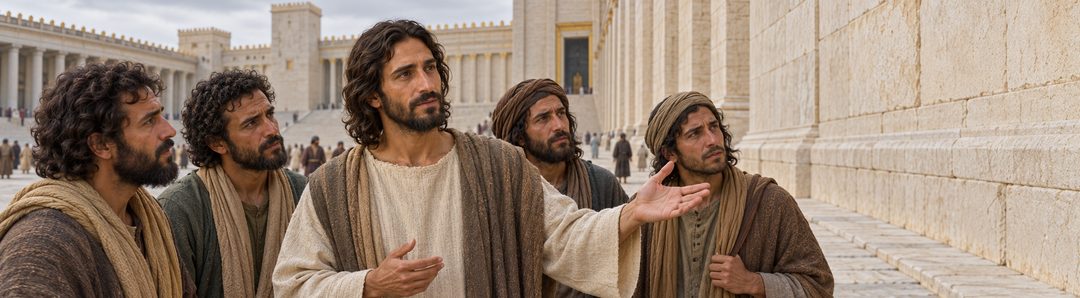Illustratie bij: Jezus voorzegt de afbraak van de tempel.