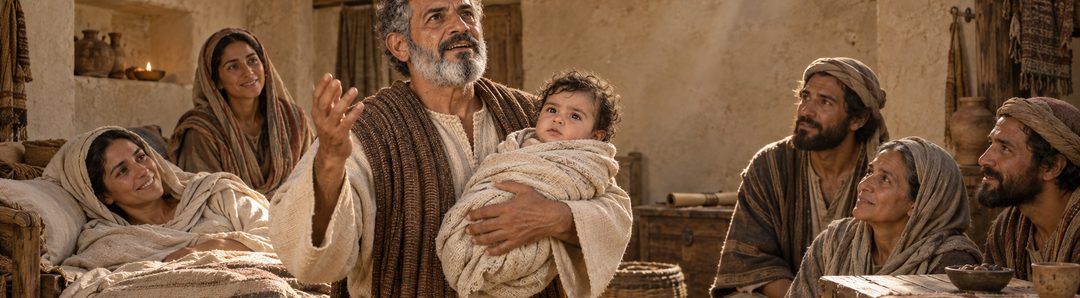 Illustratie bij: Zacharias ziet Johannes’ geboorte als begin van Gods bezoek.