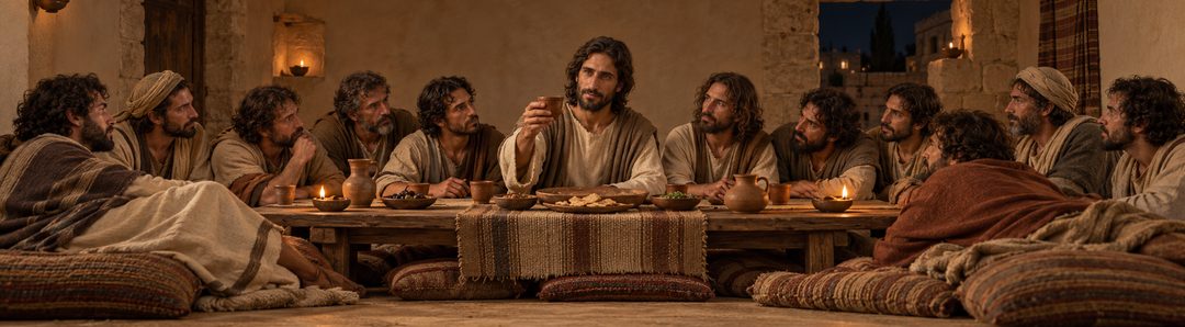 Illustratie bij: Jezus deelt de beker van het nieuwe verbond.
