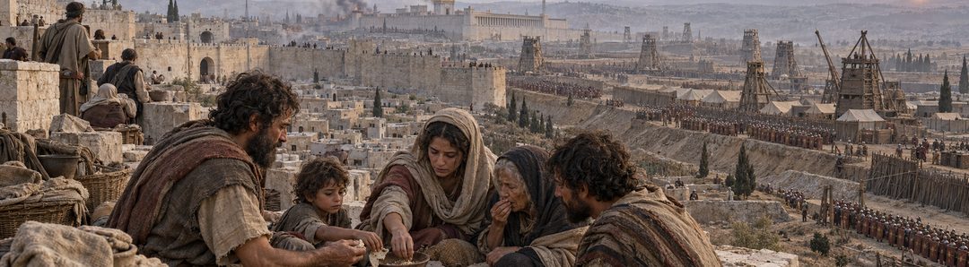 Illustratie bij: De grote verdrukking tijdens het beleg van Jeruzalem.