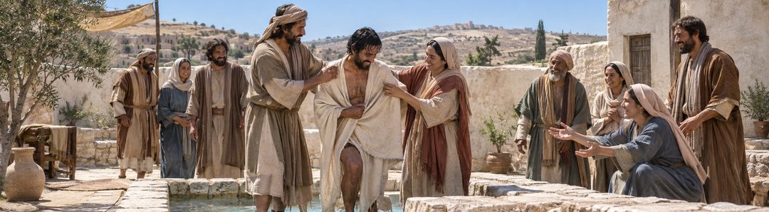 Illustratie bij: Gelovigen delen in Christus' gerechtigheid.