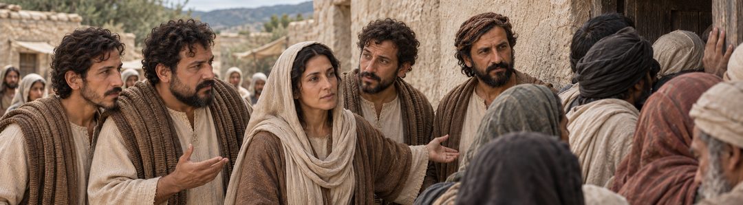 Illustratie bij: Maria en Jezus’ broers komen om hem mee te nemen.